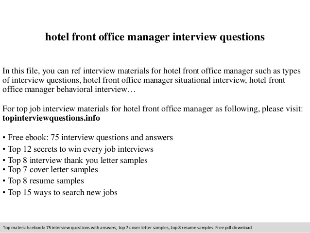 Office Manager Interview Questions Office Manager Interview Questions