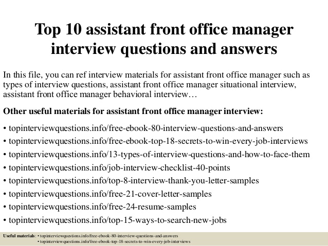 Office Manager Interview Questions Hiring | Workable Office Manager Interview Questions Hiring | Workable