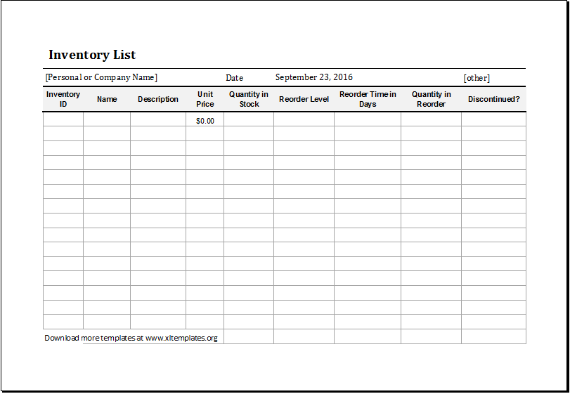 inventory list templates April.onthemarch.co inventory list templates April.onthemarch.co