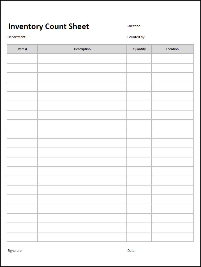 Inventory Count Sheet Template | Pinterest | Count, Template and Inventory Count Sheet Template | Pinterest | Count, Template and