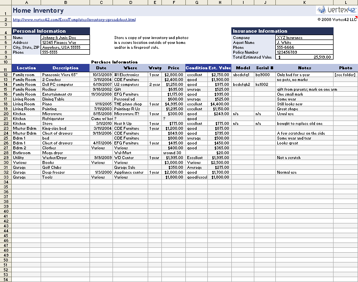 inventory spreadsheet template inventory spreadsheet template