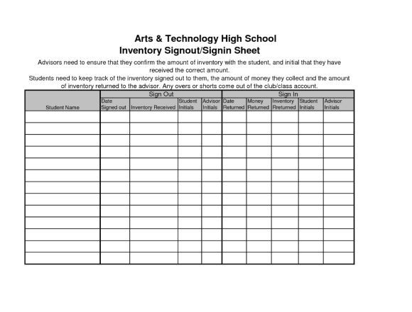 Equipment Sign Out Sheet | Tool Check Out Form Equipment Sign Out Sheet | Tool Check Out Form