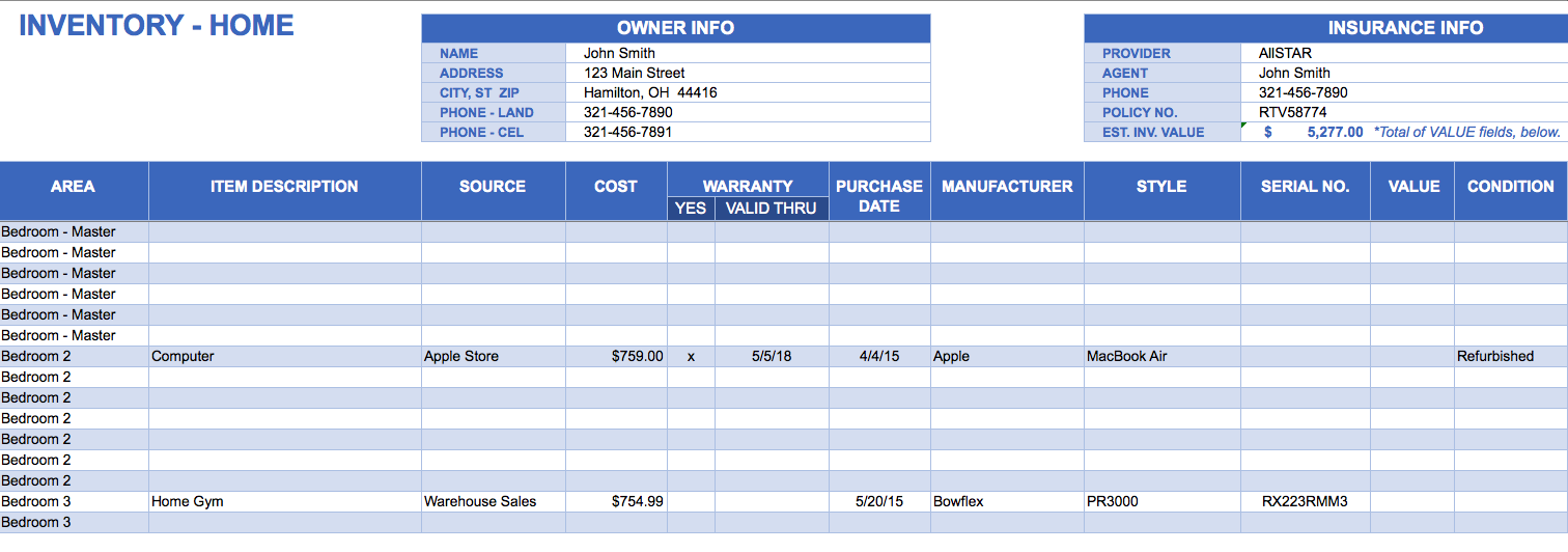 Free Excel Inventory Templates Free Excel Inventory Templates