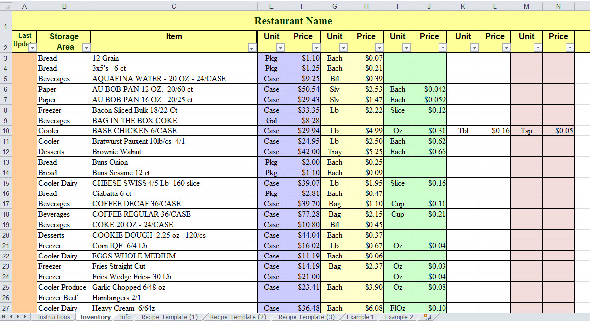 Sync Inventory and Recipes with Excel Chefs Resources Sync Inventory and Recipes with Excel Chefs Resources