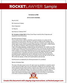 Invitation to Bid Template Invitation to Bid Template