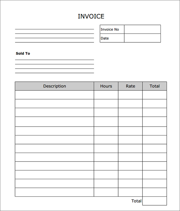 Printable Invoice Templates Printable Invoice Templates
