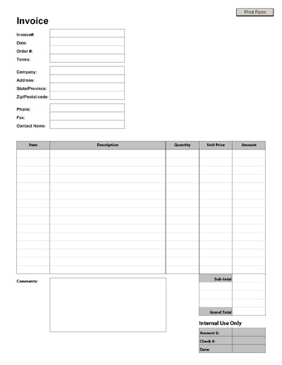 Free Printable Invoice Forms Ricdesign Free Printable Invoice Free Printable Invoice Forms Ricdesign Free Printable Invoice