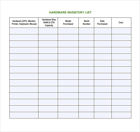7+ IT Inventory Templates | Sample Templates 7+ IT Inventory Templates | Sample Templates