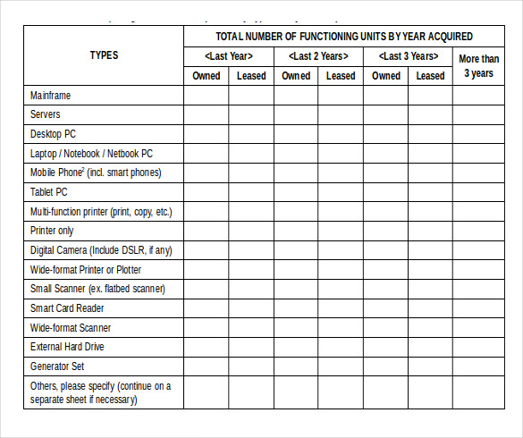 IT Inventory Template 15 Free Word, Excel Documents Download IT Inventory Template 15 Free Word, Excel Documents Download
