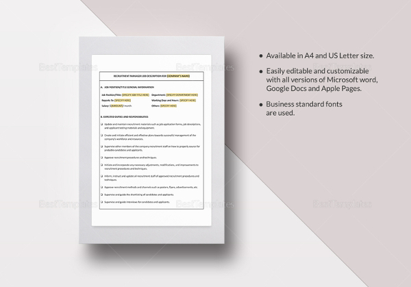 47+ HR Job Description Templates | HR Templates | Free & Premium 47+ HR Job Description Templates | HR Templates | Free & Premium