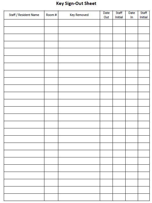 7 Free Key Log Templates Stationery Templates 7 Free Key Log Templates Stationery Templates