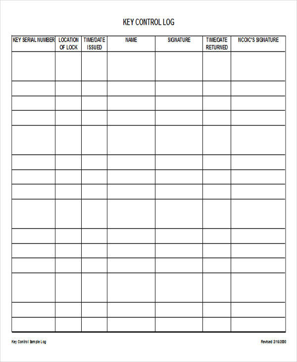 9+ Sample Key Log Templates – PDF, Word, Excel | Sample Templates 9+ Sample Key Log Templates – PDF, Word, Excel | Sample Templates