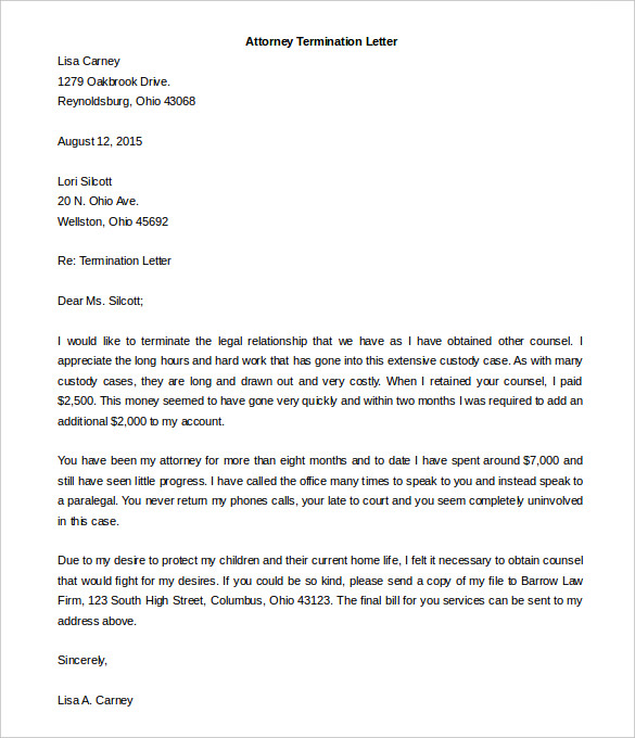 Free How To Fire A Lawyer Letter Sample | Papillon northwan Free How To Fire A Lawyer Letter Sample | Papillon northwan