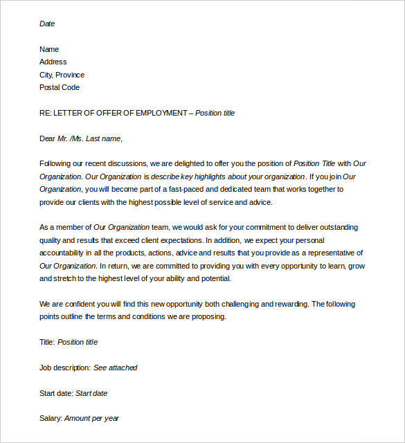 15+ Letter of Employment Templates DOC, PDF | Free & Premium 15+ Letter of Employment Templates DOC, PDF | Free & Premium