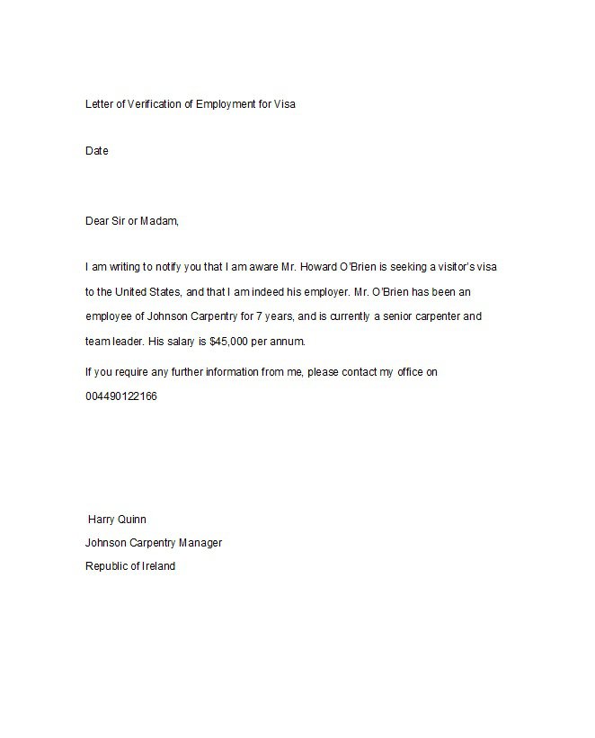 40 Proof of Employment Letters, Verification Forms & Samples 40 Proof of Employment Letters, Verification Forms & Samples