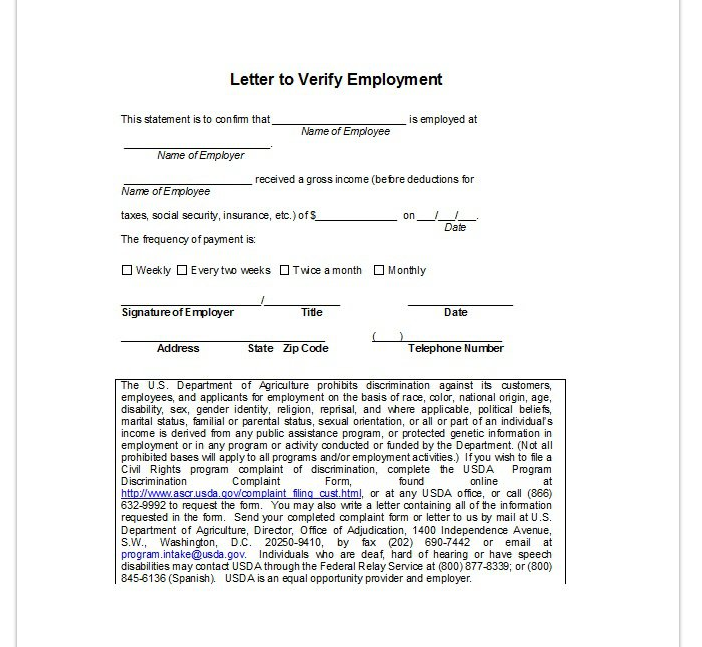 Employment Verification Letter | Top Form Templates | Free Employment Verification Letter | Top Form Templates | Free