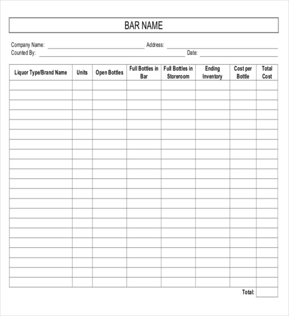 10+ Liquor Inventory Templates PDF, DOC, Xls | Free & Premium 10+ Liquor Inventory Templates PDF, DOC, Xls | Free & Premium