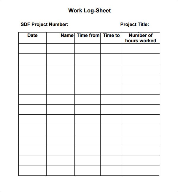 Log Sheet Template 18+ Free Word, Excel, PDF Documents Download Log Sheet Template 18+ Free Word, Excel, PDF Documents Download
