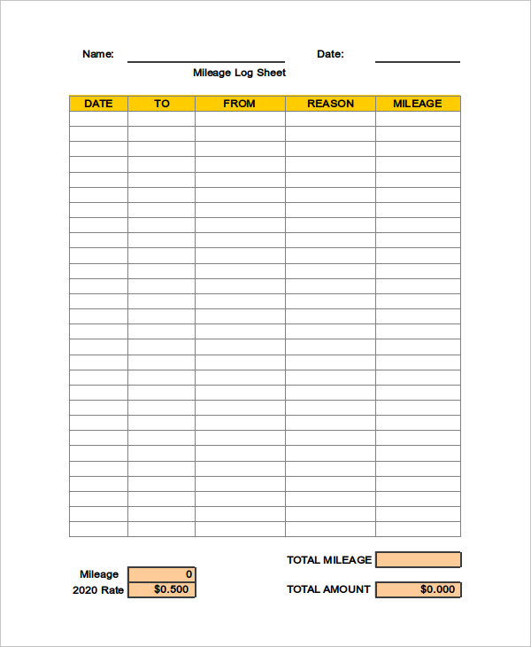 Log Sheet Template Log Sheet Template