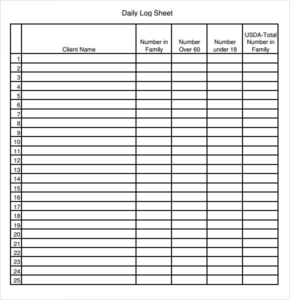 Log Sheet Template 18+ Free Word, Excel, PDF Documents Download Log Sheet Template 18+ Free Word, Excel, PDF Documents Download