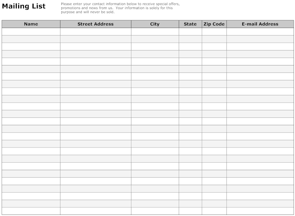 Email List Template 10+ Free Word, Excel, PDF Format Download Email List Template 10+ Free Word, Excel, PDF Format Download