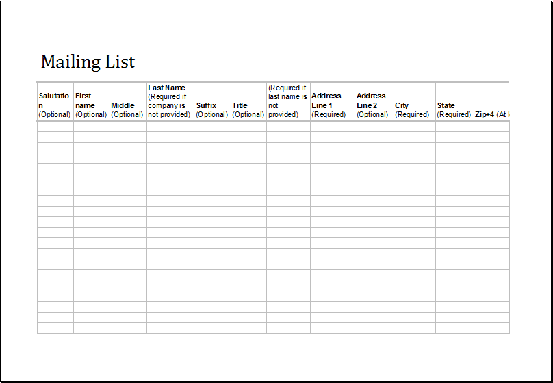 Excel Mailing List Fully Customizable Template | Excel Templates Excel Mailing List Fully Customizable Template | Excel Templates