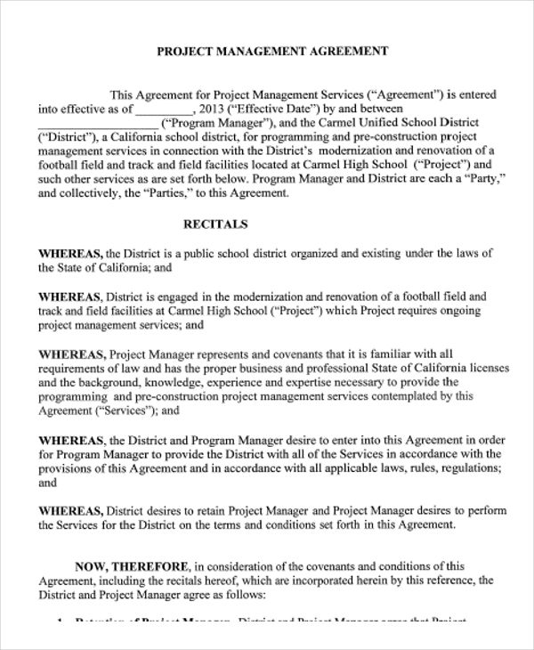management agreement template 9 management agreement templates management agreement template 9 management agreement templates