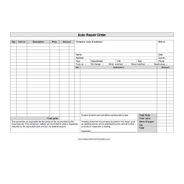 auto repair work order template April.onthemarch.co auto repair work order template April.onthemarch.co