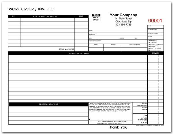 Auto Repair Work Order Template Auto Repair Work Order Template