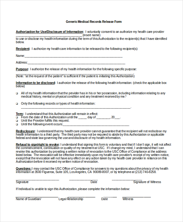 medical release form template for children 40 medical records medical release form template for children 40 medical records