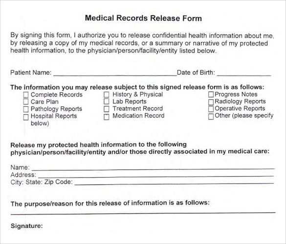 10+ Medical Release Forms Free Sample, Example, Format | Free 10+ Medical Release Forms Free Sample, Example, Format | Free