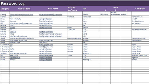 password template for excel April.onthemarch.co password template for excel April.onthemarch.co