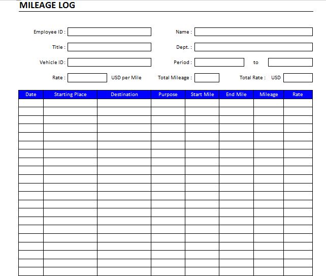30 Printable Mileage Log Templates (Free) Template Lab 30 Printable Mileage Log Templates (Free) Template Lab