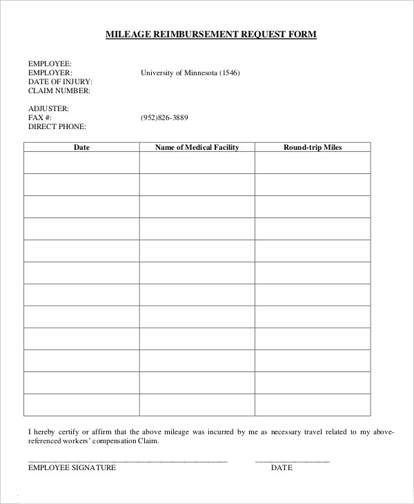 Free Mileage Tracking Log and Mileage Reimbursement Form Free Mileage Tracking Log and Mileage Reimbursement Form