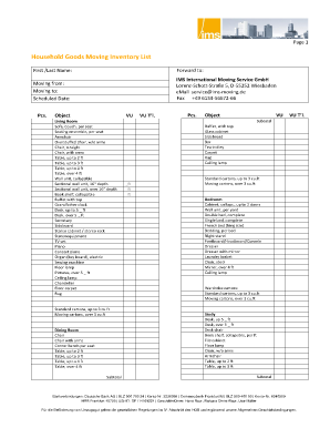 Moving Inventory List Fill Online, Printable, Fillable, Blank Moving Inventory List Fill Online, Printable, Fillable, Blank