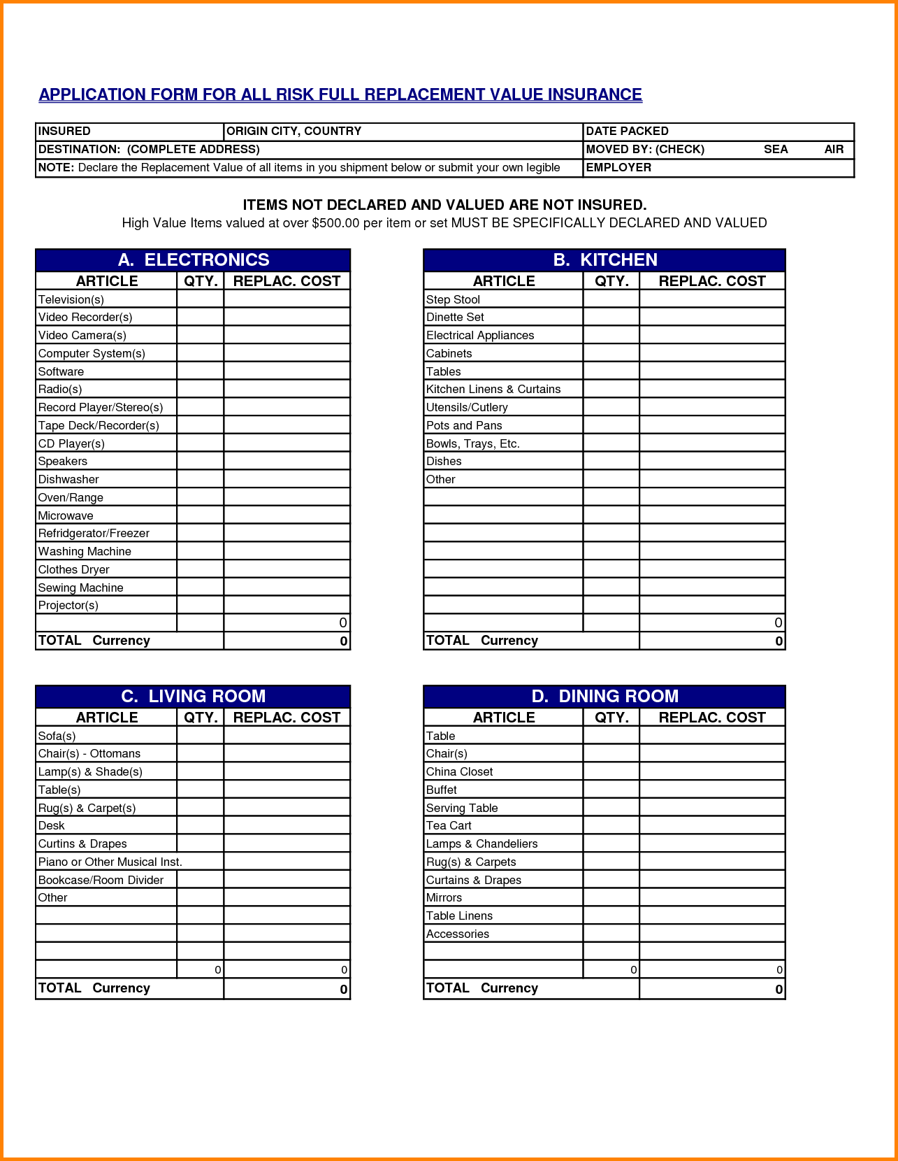 6+ moving inventory list | memo templates 6+ moving inventory list | memo templates