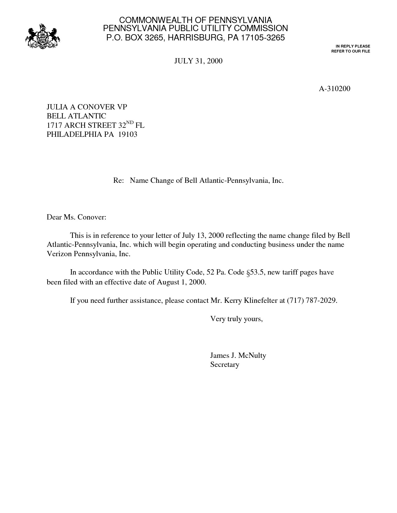 Letter from J. Carter Fahy to Mr. Roy Wilkins about NAACP Name Letter from J. Carter Fahy to Mr. Roy Wilkins about NAACP Name
