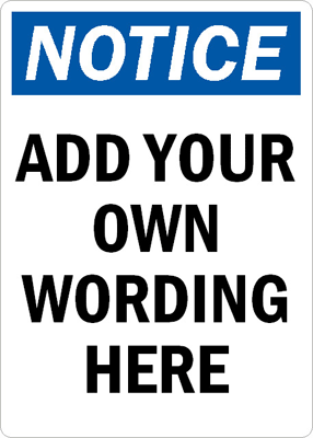 Printable Notice Sign Printable Notice Sign