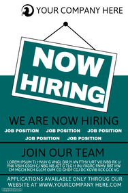 Hiring Poster Templates | PosterMyWall Hiring Poster Templates | PosterMyWall