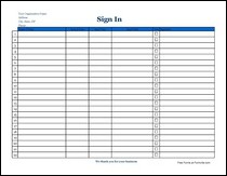 Printable Sign In Sheet | Visitor, Class, and Meeting Sign In Sheets Printable Sign In Sheet | Visitor, Class, and Meeting Sign In Sheets