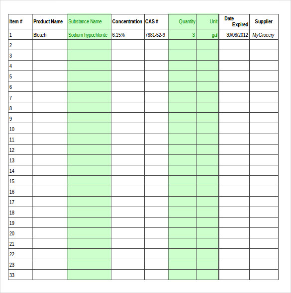 supply inventory template Kleo.beachfix.co supply inventory template Kleo.beachfix.co
