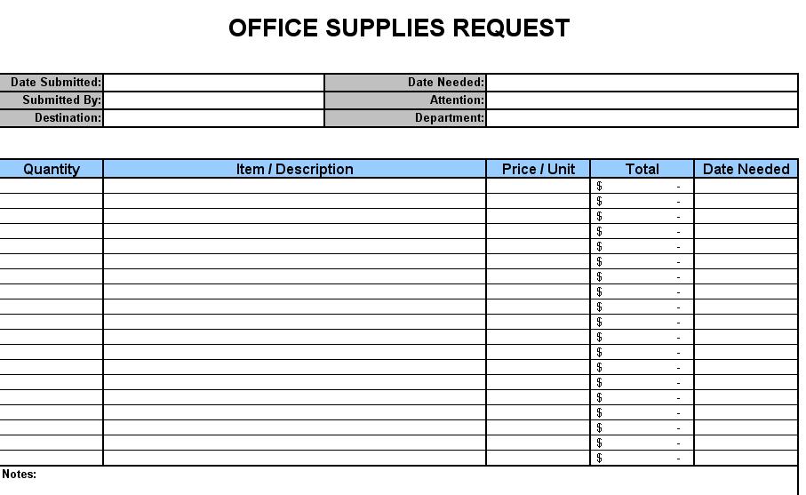 office supply form template free office supply list template free office supply form template free office supply list template free