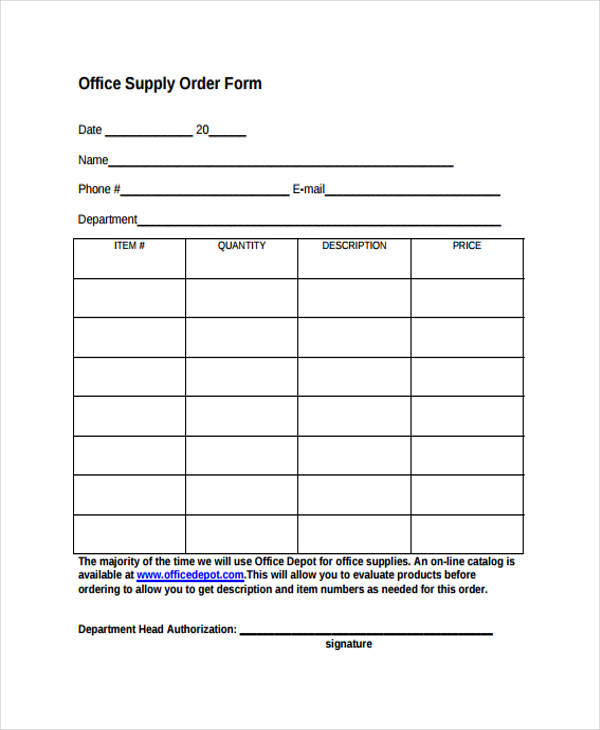 Office Supplies Request Form Template Office Supplies Request Form Template