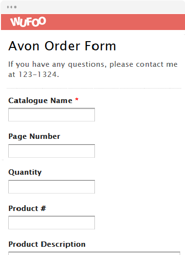 Online Order Form Templates | Wufoo Online Order Form Templates | Wufoo
