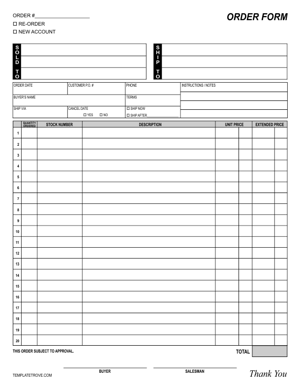 blank order form template blank order form templates 44 word excel blank order form template blank order form templates 44 word excel