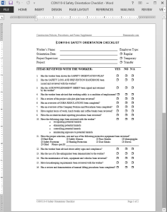 Employee Orientation Checklist Template Employee Orientation Checklist Template