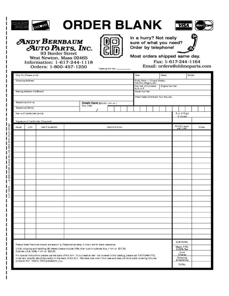 11+ Sample Parts Order Forms | Sample Templates 11+ Sample Parts Order Forms | Sample Templates