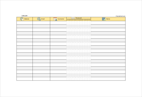 Password Log Password Log