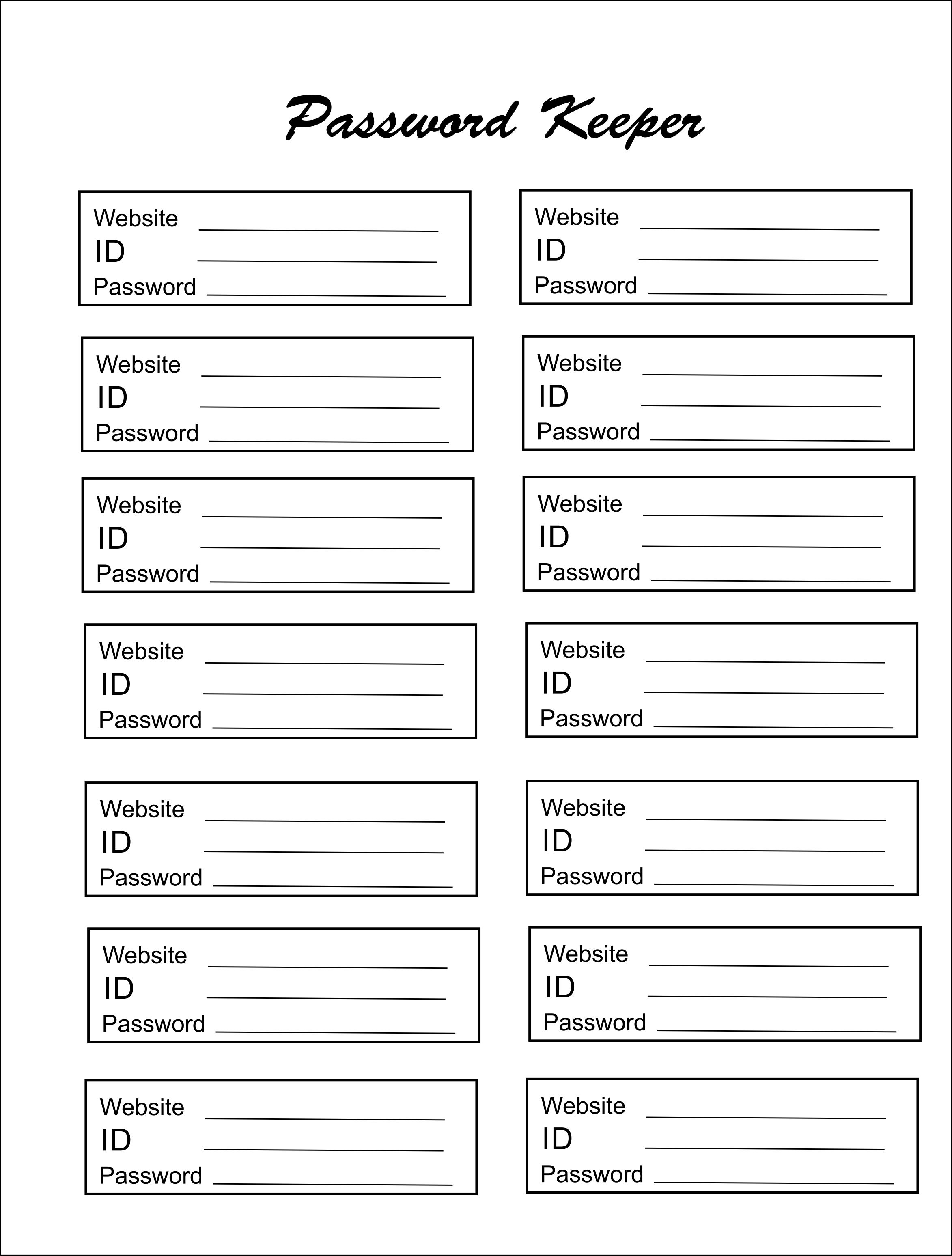Printable Password Keeper | Printable! | Pinterest | Password Printable Password Keeper | Printable! | Pinterest | Password