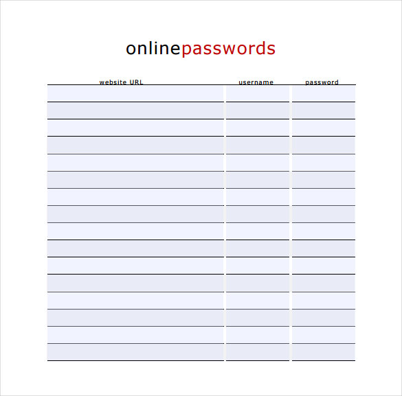 Printable Password List Printable Password List